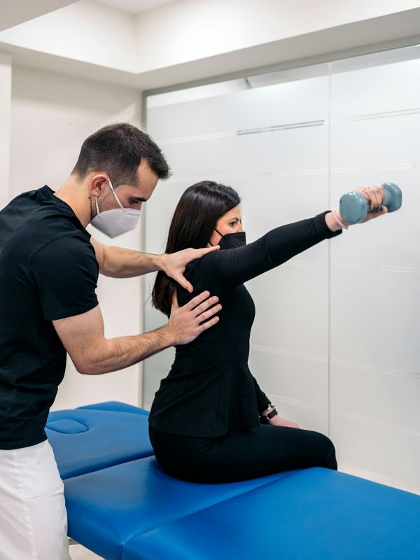 Rehabilitation Session in Physiotherapy Clinic
